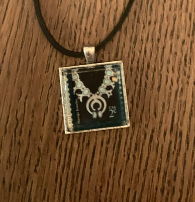 Navajo jewelry stamp necklace